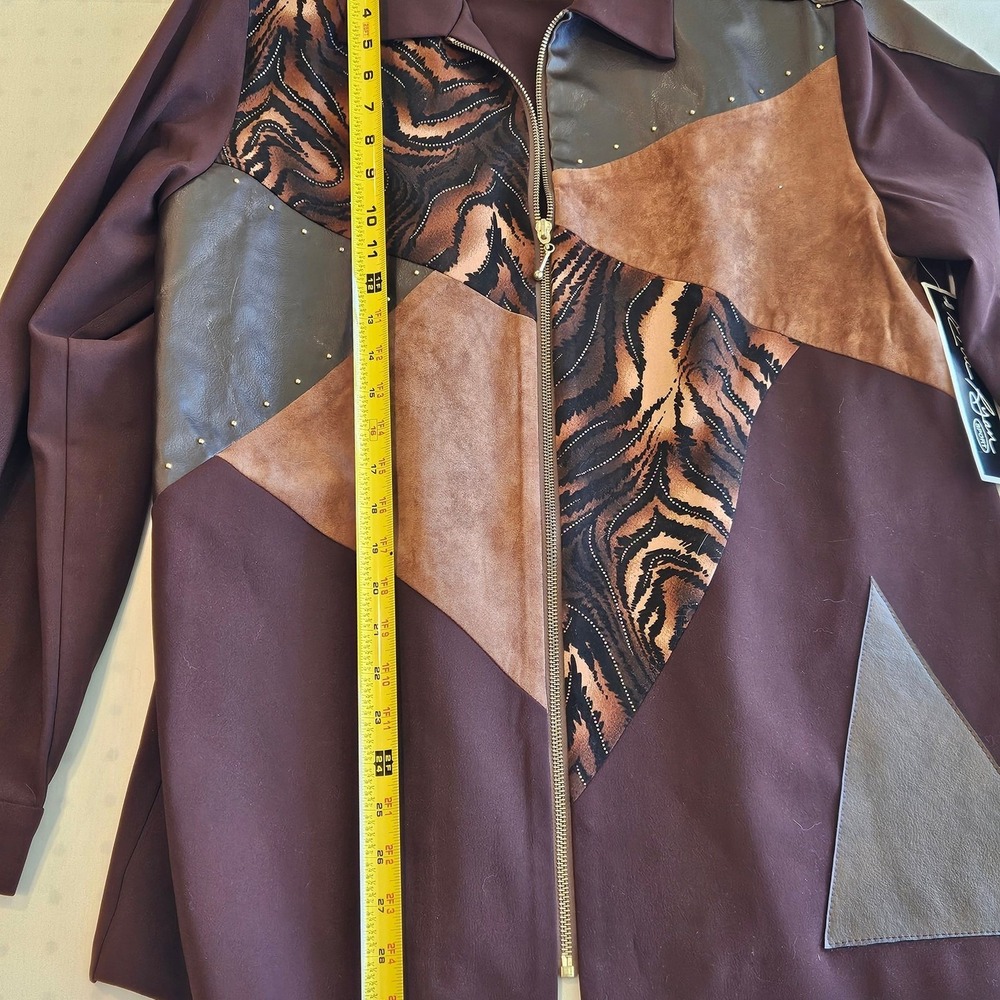 Vintage Eric Ryan Sport Mixed Texture Patchwork Full Zip Jacket - Picture 3 of 5